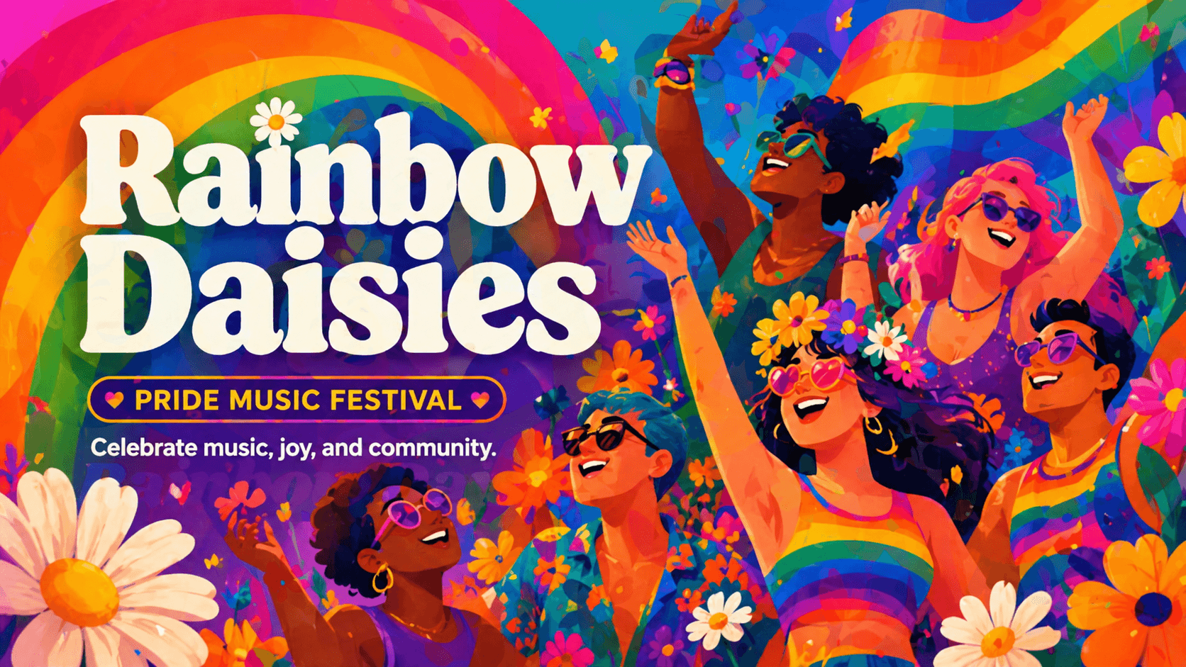 Rainbow Daisies Chicago cover image